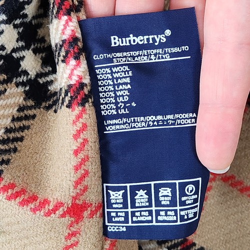 Burberrys Jacket Womens 38 Tan Double Breasted Belted Wool Lined Trench Coat - Picture 16 of 23