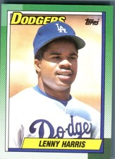 1990 Topps Lenny Harris #277 RC Rookie Card LA Dodgers Baseball MLB Los Angeles. rookie card picture