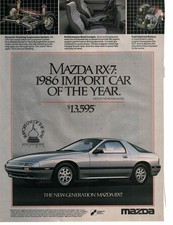 Vintage Ad in Protective Sleeve - 1986 Mazda RX-7