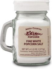 Fine White Popcorn Salt - 4.5 Ounce  Old Fashioned, Non-GMO 4.5 oz Jar 
