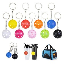 Iffitya 9PCS Pickleball Keychains - Mini Ornaments Small, 9-pack