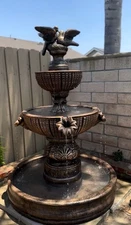 Fountain 72” Tall Outdoor 3 Tier with 55” Basin Garden Patio Water Feature