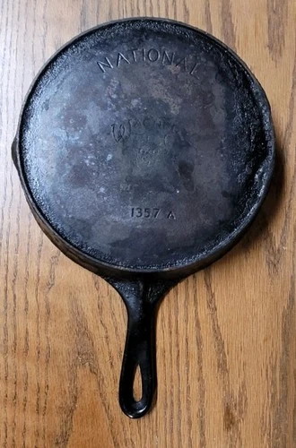 National Wagner Ware 1357 A Cast Iron Skillet  (Un-restored)
