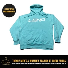 LGND Supply Co Sweatshirt Hoodie Men's Large Flag Mint Green Drawstring