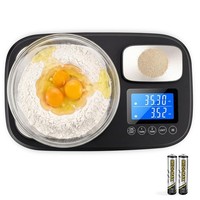 KüChenwaage Digital 15Kg/1G 500G/0,01G Mit Tara- Und Addierfunktion LCD Display
