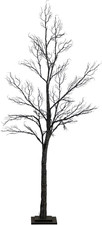 6Ft Pre-Lit Minimalist Twig Halloween Tree with 320 Orange Purple LEDs