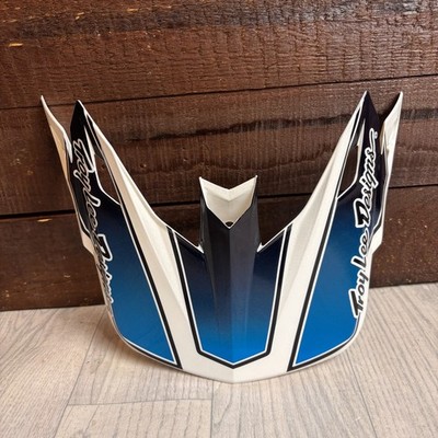 Troy Lee Designs SE5 Composite Helmschirm Visor Ersatz-Sonnenblende weiss blau