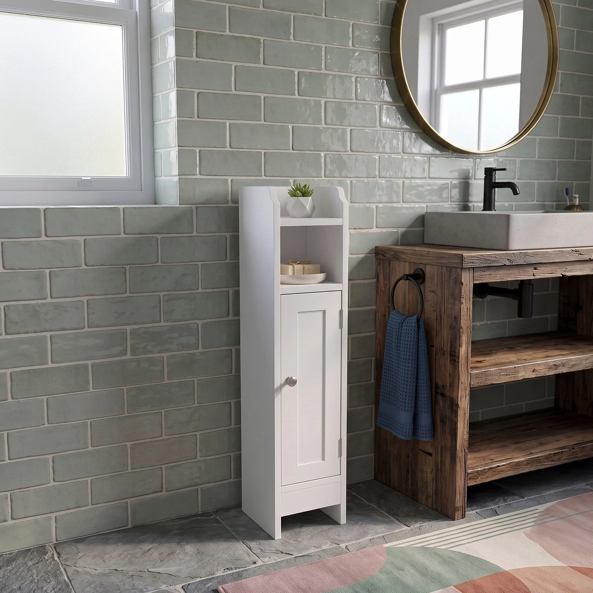 Armario de baño armario de baño armario de baño baño armario midi armario de nicho blanco
