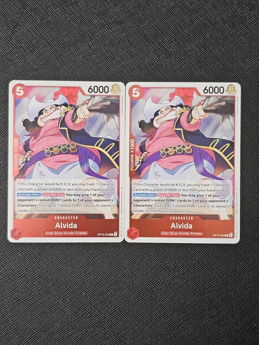 ONE PIECE TCG ALVIDA OP15-003 RARE RED STRIKE EAST BLUE ALVIDA