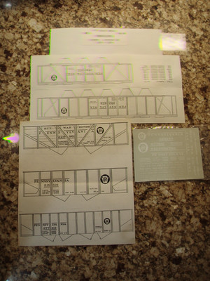 Pennsylvania PRR Pennsy Covered/Hopper Car 1930-1954 S Decals John Hall 123