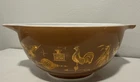 Vintage Pyrex 442 Early American Cinderella Mixing Bowl 1.5 Quart Gold Brown B29