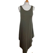 BooHoo M/L Green Lagenlook Jersey Midi Dress