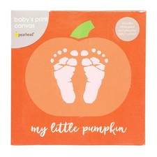 My Little Pumpkin Halloween Canvas for Baby's Footprints by Pearhead - NEW