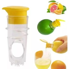 Lemon Squeezer 2 PCS Screw Top Manual Lime Juice Extractor Clear with Lid Built-