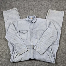 Vintage Big Ben Wrangler Coveralls Mens 42 Short Hickory Stripe Talon USA 80s