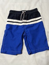 Lands End Swim Trunks Boys Size Xl Blue Black Colorblock