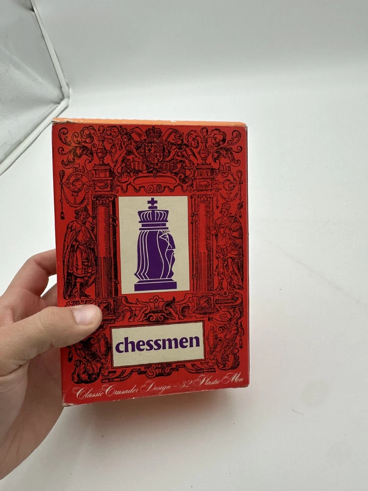 Juego de diseño clásico cruzado de ajedrez vintage Whitman #4690 Hong Kong = negro/blanco Foto 4 de 4