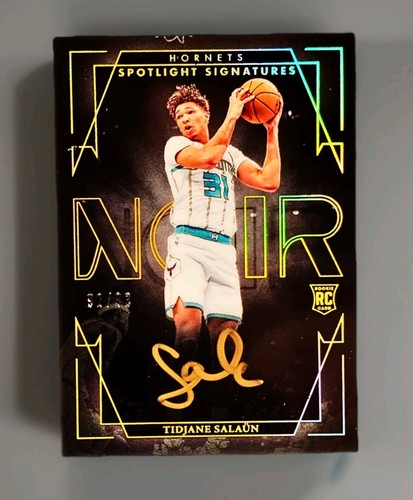 Tidjane Salaun - 2024-25 Panini Noir RC Auto /99 - Spotlight Vertical SSV-TJS
