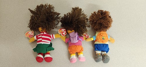 3 Ty Beanie Baby Dora the Explorer Plush Doll Stuffed Animal Backpack 8" 2006 - Picture 6 of 9