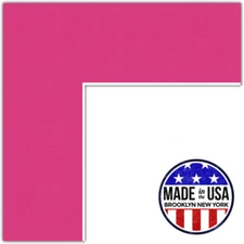 ArtToFrames Custom Pink Tulip Picture Photo Frame Mat Matting Board