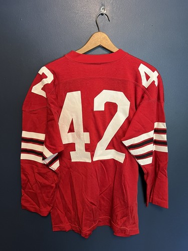 Vintage 70’s Champion Raglan Polyester Graphic Long Sleeve Size 44 USA Made - Picture 5 of 5