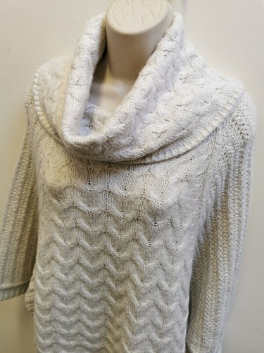 Phase Eight Women's Beige Roll Neck Knit Jumper Size Large Short Batwing Style - Picture 4 of 8