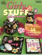American Sch. Ndlwk. 3219 GIRLY STUFF 14 Projects Plastic Canvas Pattern Leaflet