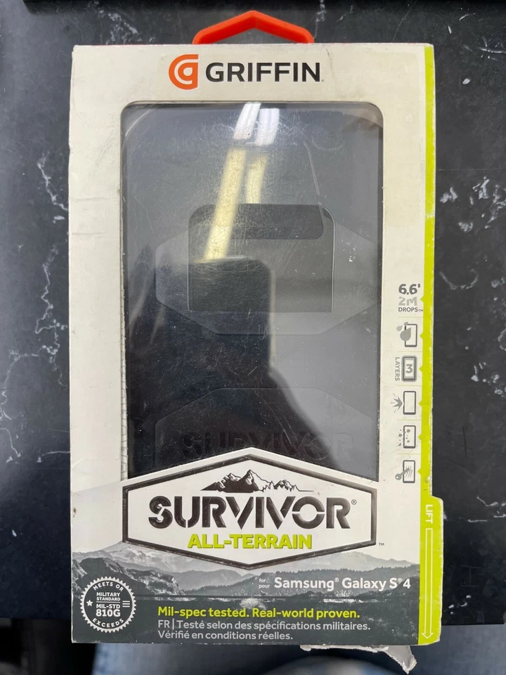 GRIFFIN SURVIVAL todo terreno SAMSUNG Galaxy S4 negro funda y clip Foto 3 de 4