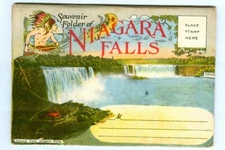 Vintage NIAGARA FALLS New York Souvenir Postcard Folder! Many Views!	
