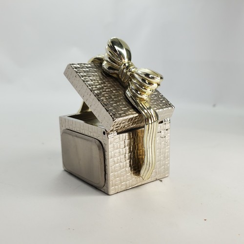 RARE Elgin Cat Kitten Kitty Present Gift Box Mini Clock - New Battery - Works - Picture 4 of 11