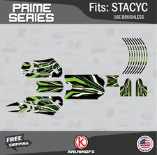 Graphics Kit for STACYC 16E Brushless Electric Bike (All Years)  Prime-green