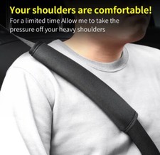 2 Pack Seat Belt Covers Soft Shoulder Pad Strap Protectors Universal Car