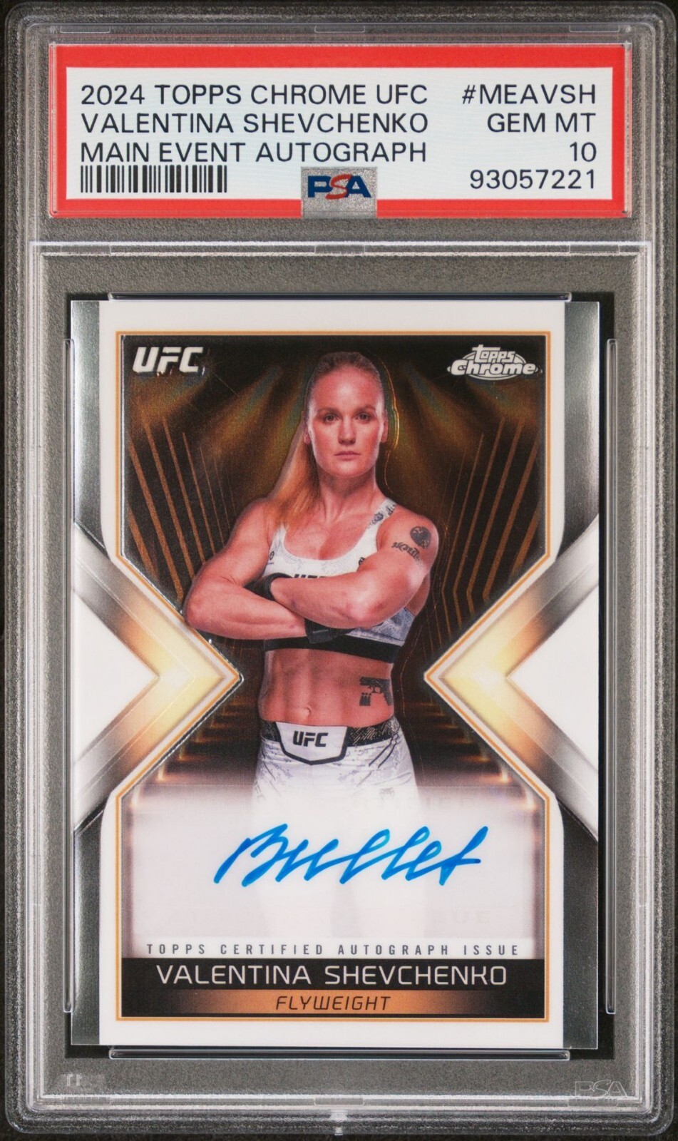 Valentina Shevchenko Autographed Signed 2024 Topps Chrome UFC Mea 