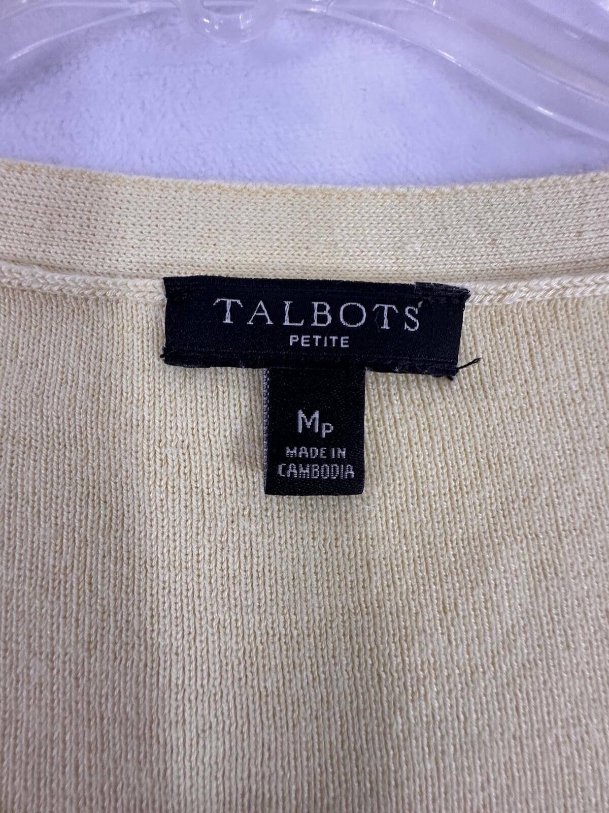 Talbots Sweater Medium Petite Pullover Yellow But… - image 4