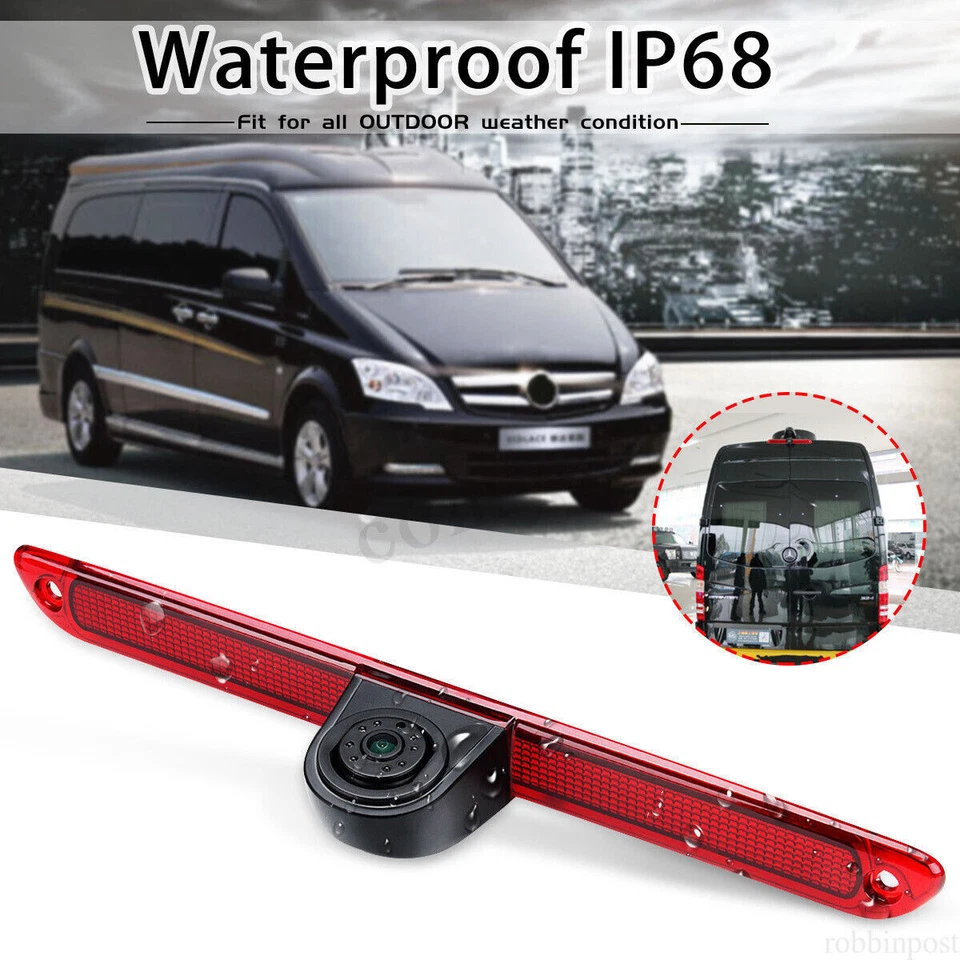 Backup Camera 5'' Clip Rear View Mirror Monitor Kit For Benz Sprinter VW Crafter - Image 4 of 4