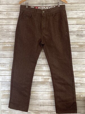 Switch Remarkable Mens Switch Remarkable Straight Fit Jeans Size 32 31 Brown Denim j298 ...