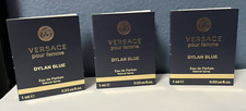 VERSACE Dylan Blue Pour Femme EDP Perfume Spray Sample Vial Card Lot .03oz/1ml