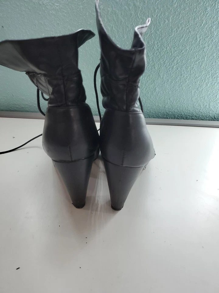 Botas Tacón Bambú Mozza-22 Talla 10 Negras Foto 3 de 4