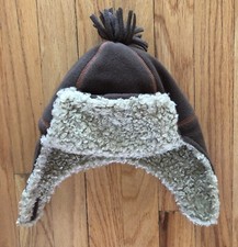 Boy GAP Hunter Trapper WARM SHERPA LINED Hat Winter Ear FLAP M/L 4-5yr EXCELLENT