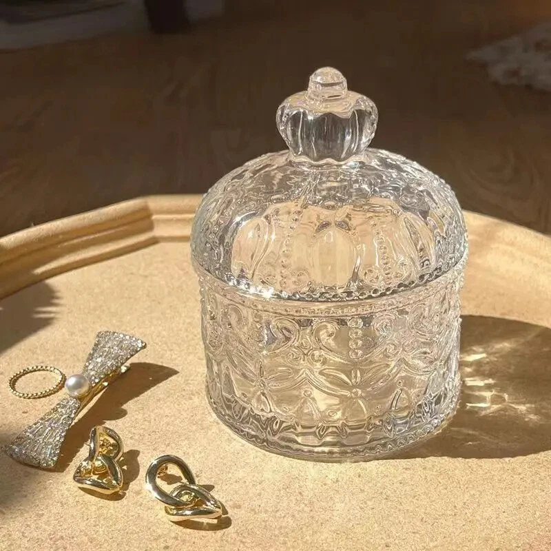 Crystal Glass Storage Jar with Lid Eco-friendly Look Luxury for Condiments Candy
Opens in a new wind