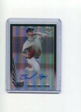 2021 Leaf Metal Draft Black 1990 Design Brock Selvidge Rookie Auto 4/15  Yankees