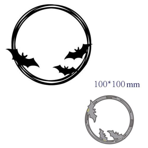 Halloween Bat Ring Frame Metal Cutting Dies Decoration Scrapbook Card Craft - Photo 1 sur 1