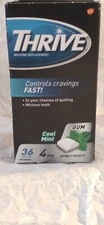 Thrive Gum 4mg Extra Strength Nicotine Replacement, Cool Mint, Count36