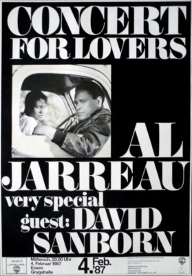 AL JARREAU - 1987 - David Sanborn - Live In Concert Tour - Poster - Essen