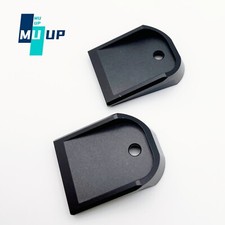 2 Pack Magazine Base Plate For Glock 9mm .357 .40 .45 Gap Aluminum Black
