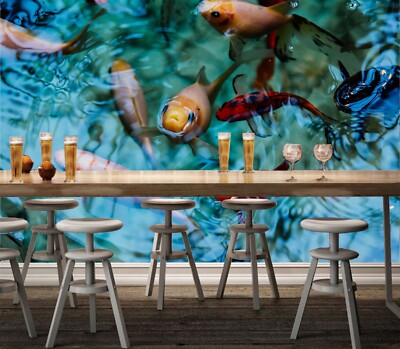 3D Animal Curious Koi G3252 Wallpaper Wall Murals Removable Self-adhesive Erin