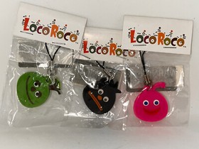 Lot of  3 PSP PlayStation Portable LoCo RoCo Phone Charm Pink Green Black