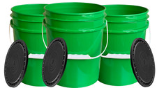 5 Gallon Bucket pail with Lid Food Grade BPA Free Made in USA container 3 Pack 