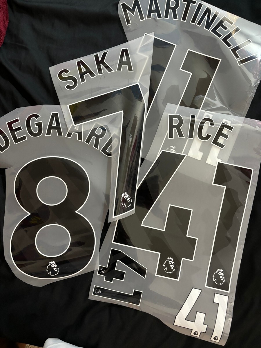 Official Name & Number Set Arsenal Premier League Print Patches