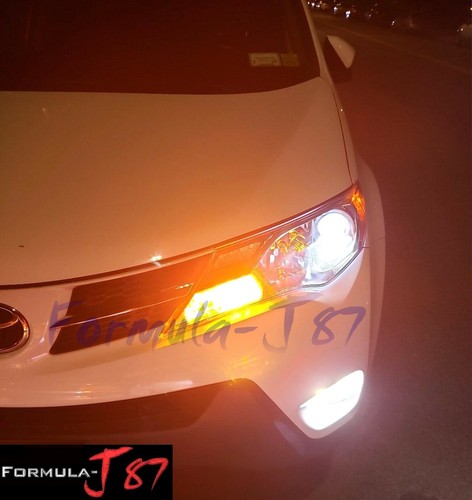 Hyper Flash Free LED Light 2057 Amber Two Bulbs Front Turn Signal Replace Stock - Picture 11 of 12